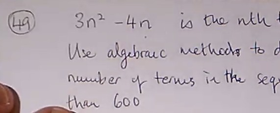 A video on Count of Terms in a Quadratic Sequence below a Number